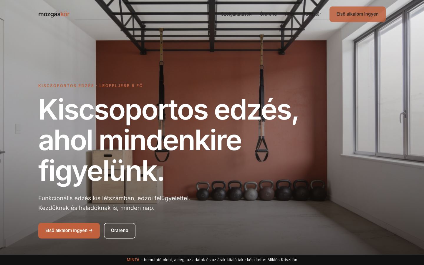 Stúdió stílus – asztali nézet